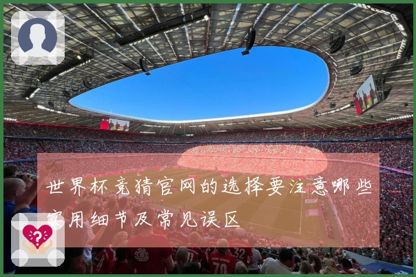 世界杯竞猜官网的选择要注意哪些实用细节及常见误区